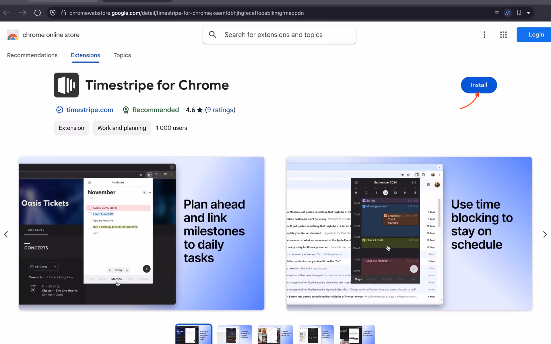 Timestripe Chrome Extension | Timestripe