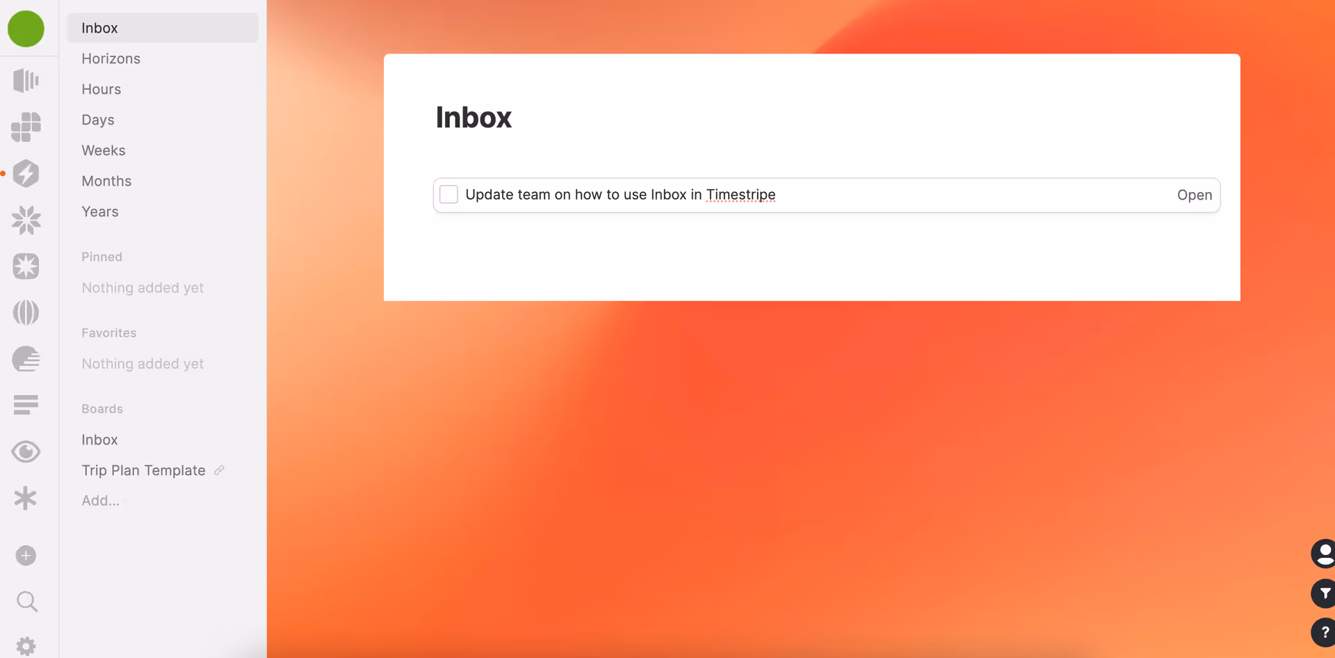 Timestripe Inbox Feature