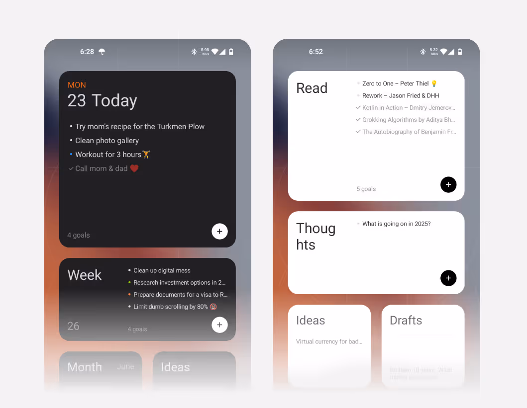 Timestripe Android Widgets