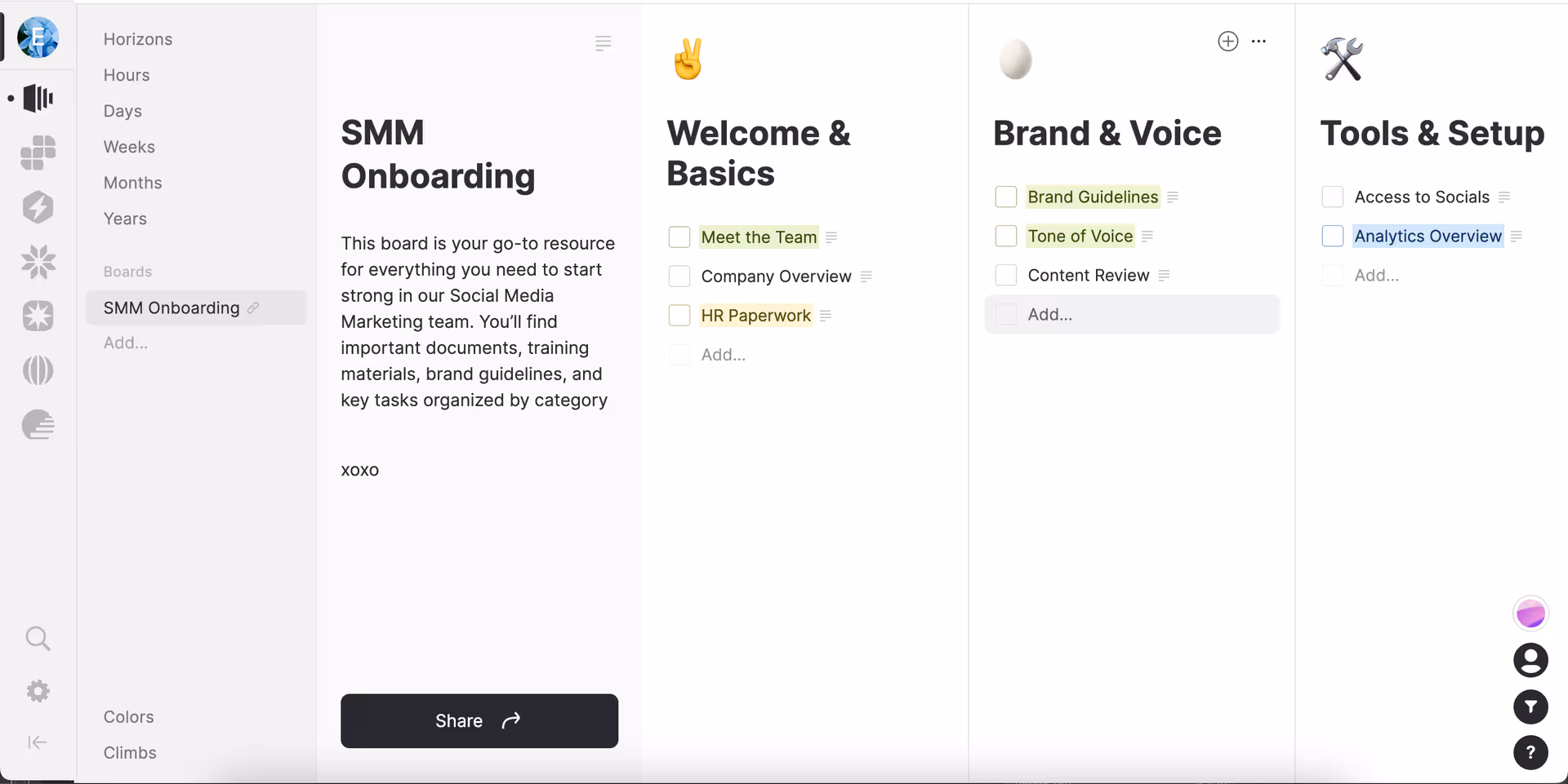 Boards & Climbs: Guide to a Smoother Onboarding Experience