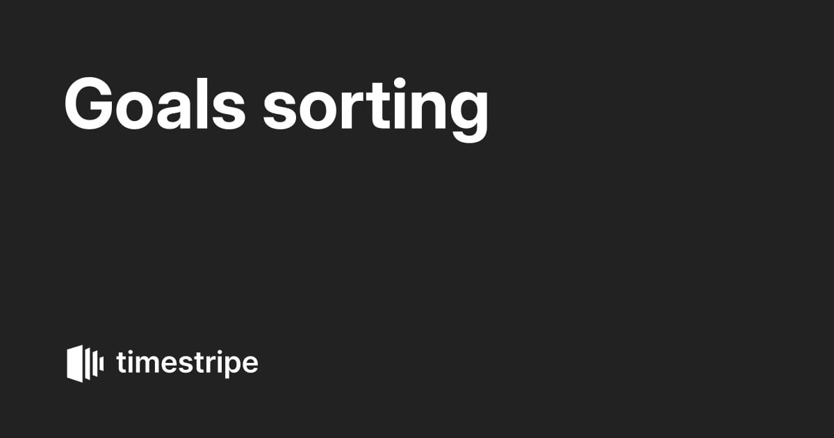 Goals sorting