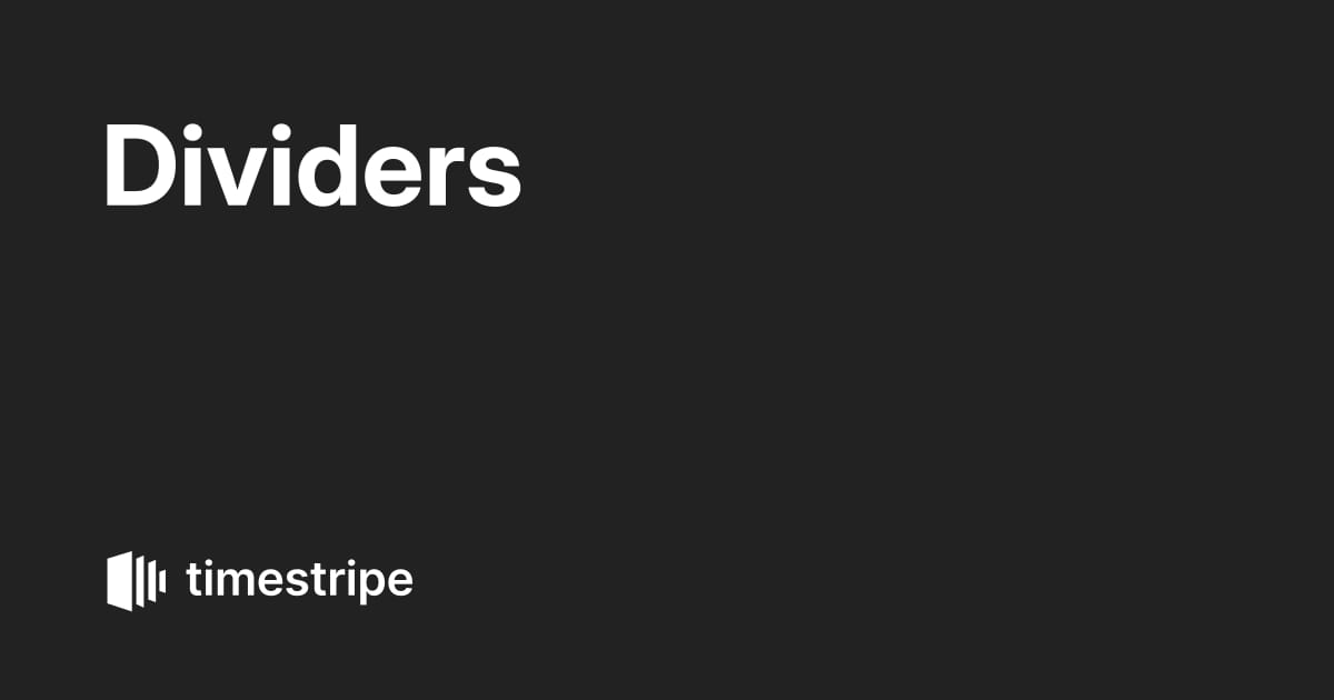 Dividers