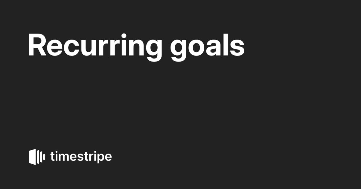 Recurring goals
