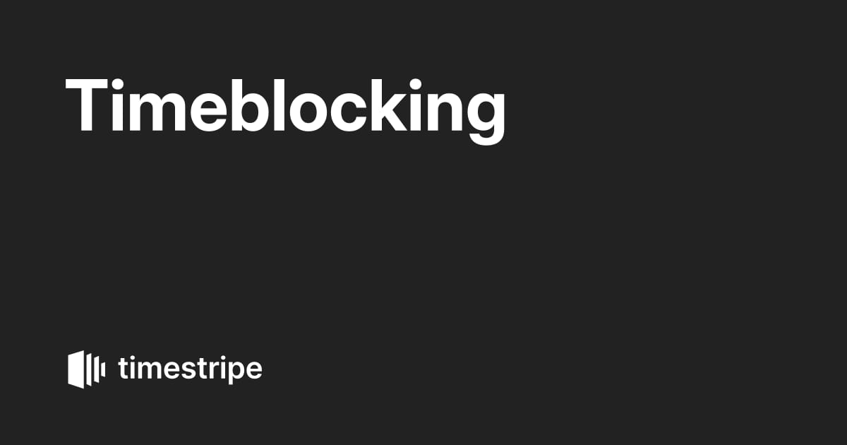 Timeblocking